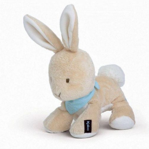  les zamis lapin beige blanc bandana bleu 